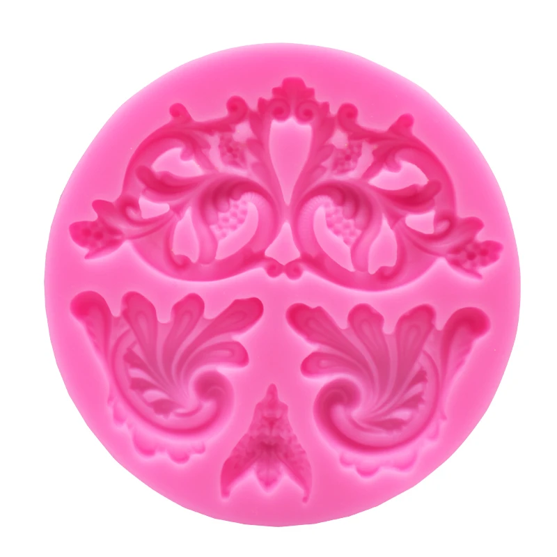 Розовая поп ретро Европейская форма для торта силиконовая украшения инструмент