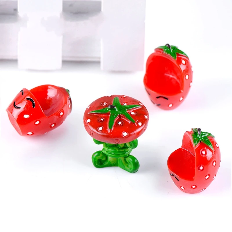 2019 1Pcs Cartoon Strawberry Apple Pumpkin Table DIY Resin Fairy Garden Craft Decoration Miniature Micro Gnome Terrarium Gift | Дом и сад
