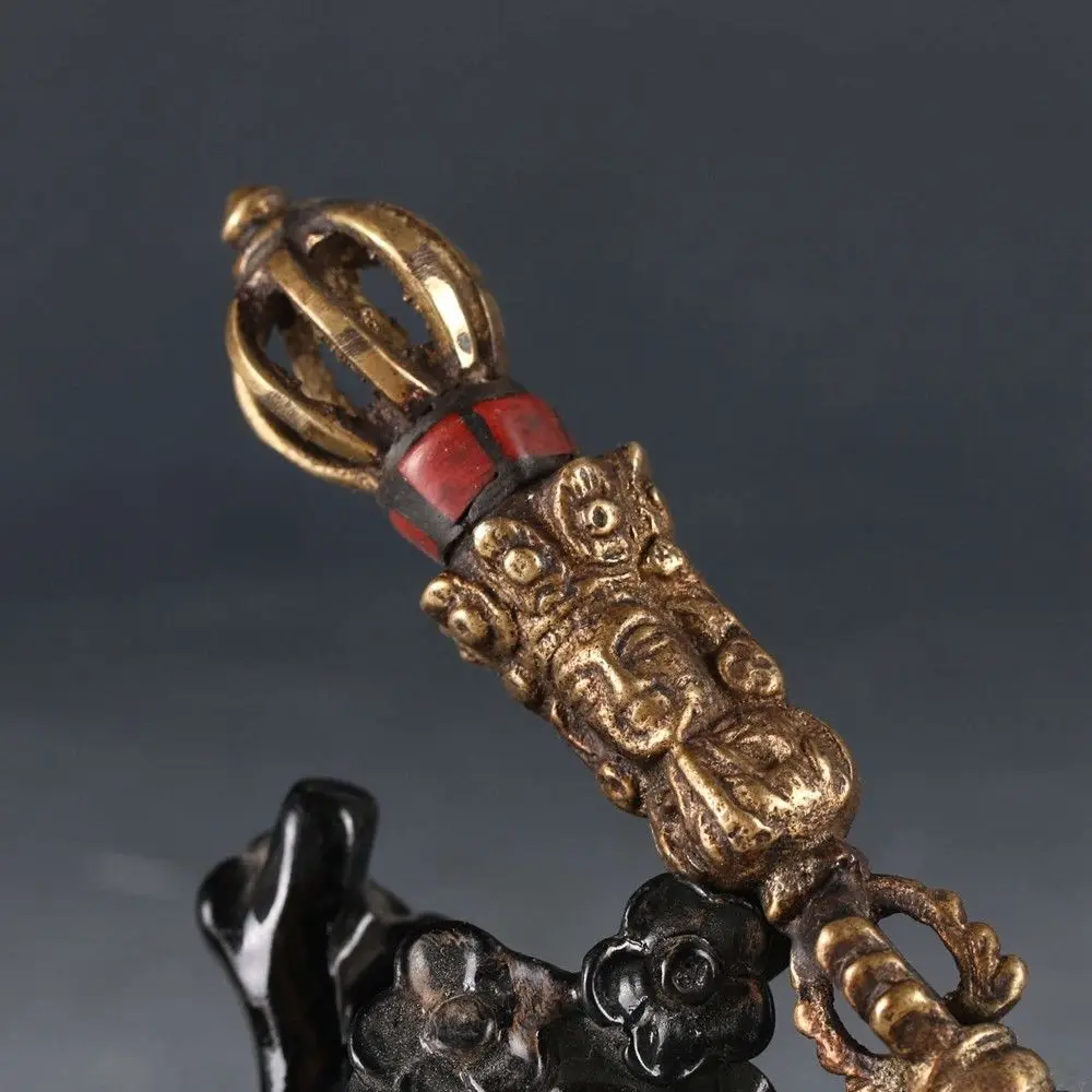 Старый тибетский буддистский храм медный и кюветовый Vajra Exorcism Magic|copper|magic |