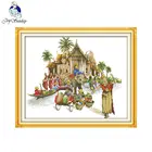 Чулки в Стиле Тайской атмосферы Joy Sunday со счетной вышивкой крестиком, подходят для вышивки крестиком