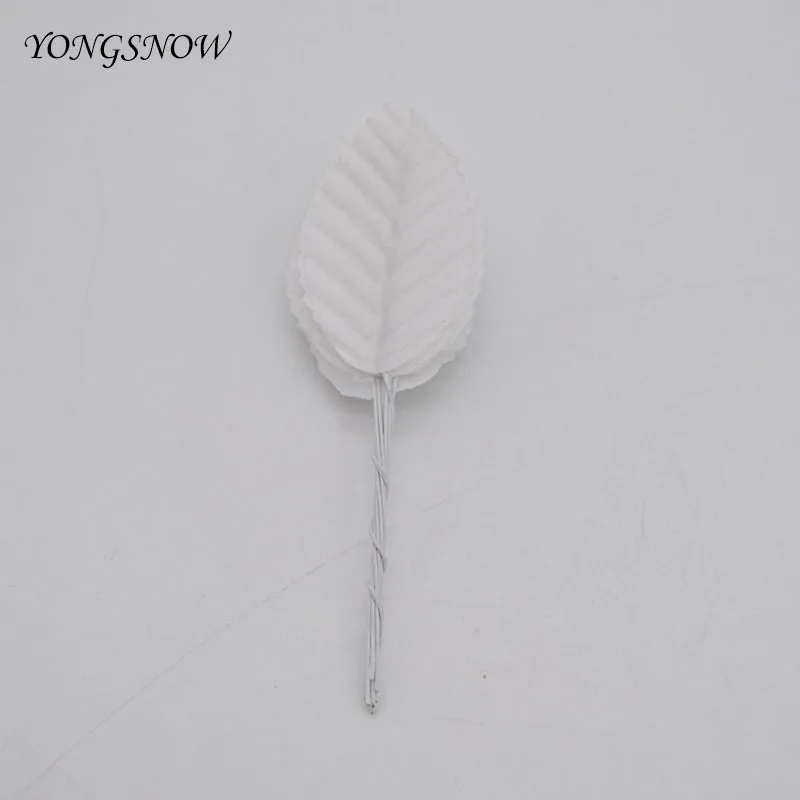 30 шт./лот искусственный в форме листьев Шелковый цветок зеленые листья DIY ручной