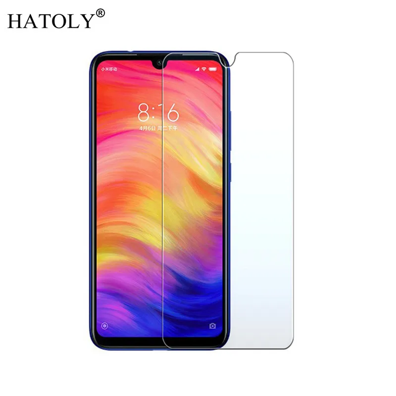Protector de pantalla ultrafino para Xiaomi, cristal templado para Redmi Note 7, pel&iacute;cula de vidrio HATOLY, 2 uds.-0