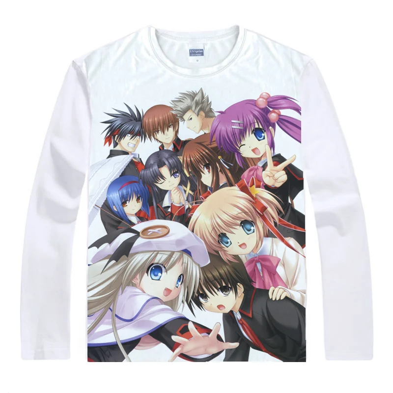 Аниме рубашка Coolprint маленькие бастеры! Футболки с длинным рукавом Saya Tokido Riki Naoe