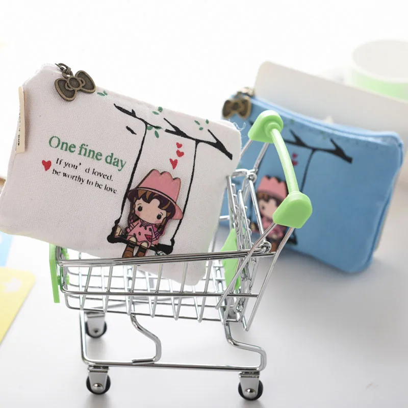 Стильный Холщовый Кошелек для монет с героями мультфильмов девочек новый стиль