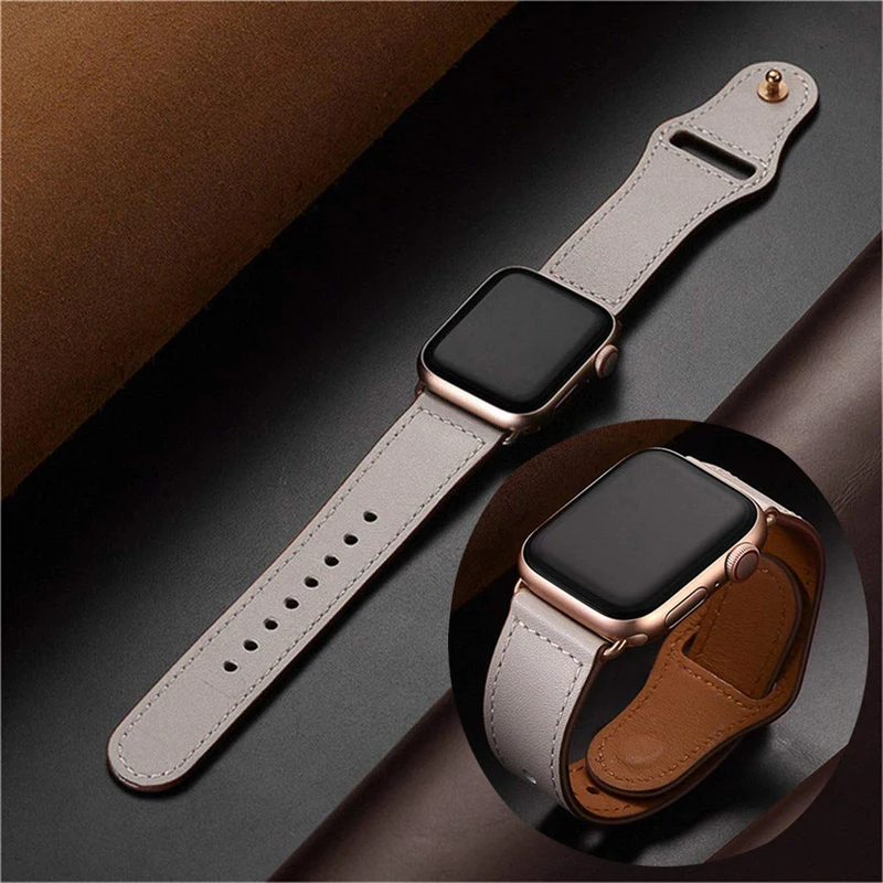 Ремешок для apple watch band 4 44 мм 40 42 38 браслет из натуральной кожи ремешок часов iwatch