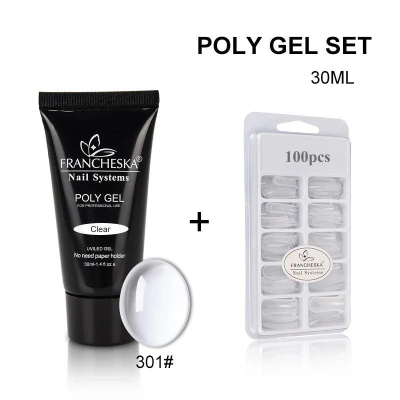 Francheska поли гель лак набор быстрое строительство Polygel с украшением в виде