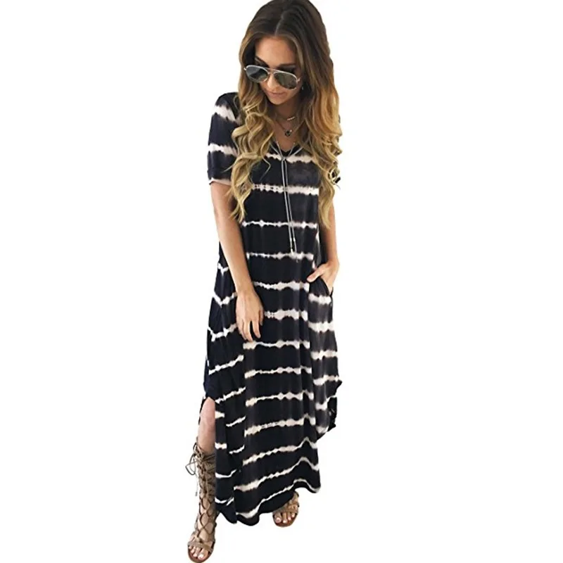 

woman dress womans striped sexy printed pockets v-neck clothing fashion new ladies female dresses aesthetic