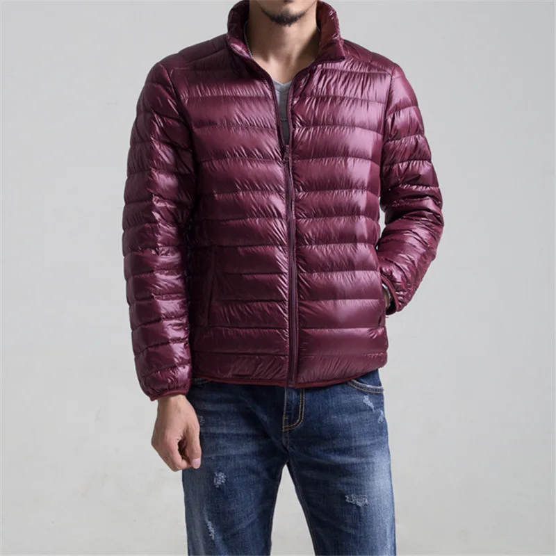 

Lightweight Thin 90% White Duck Down Coat Winter Men Casual Male Ultra Light Waterproof Down Coat Winter Mens Plus Size