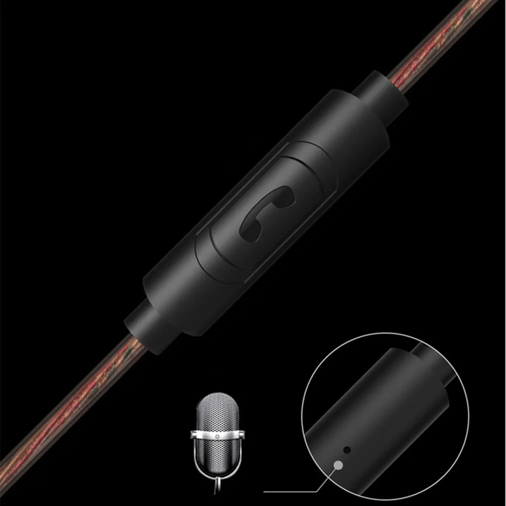 New HIFI Earphone Dual Dynamic Driver Super Bass Stereo Headset With Mic For 3.5mm Mobile Devices | Электроника