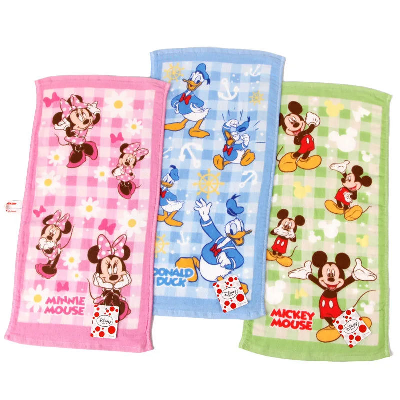 Хлопковое прямоугольное газовое полотенце для лица с принтом Принцессы Диснея