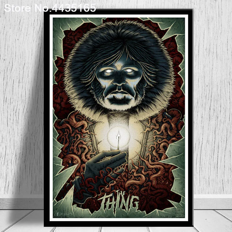 Сливовый The Thing плакат 1982 классический фильм Джон Карпентер плакаты и принты на холсте настенная художественная картина для гостиной домашний декор - Цвет: Сливовый