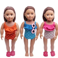 dolls clothes jumpsuits simple swimsuit dress accessories baby toys fit 18 inch girls doll and 43 cm baby doll c401 c403