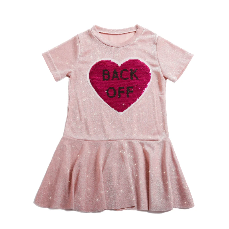 Love Heart Letter Pattern Baby Girl Dresses 2018 Fashion Summer Princess Casual Dress Cotton Children Clothing 8ds033 | Детская одежда