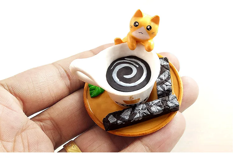 Kawaii десерт кошка животное модель домашний декор миниатюрное украшение для сада в виде Феи аксессуары современная фигурка ПВХ ремесло бонсай игрушки