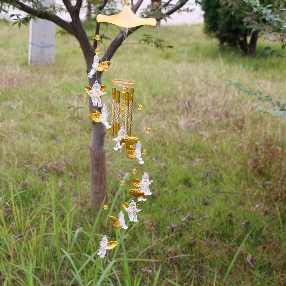 Античный резонансный 5 трубок Love Angel Wind Chime колокольчики Висячие гостиная кровать домашний Декор подарок автомобиль Открытый Двор Сад деко колокольчики