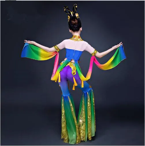 (0177) Китайские классические лунные легенды Dunhuang летающие танцевальные костюмы