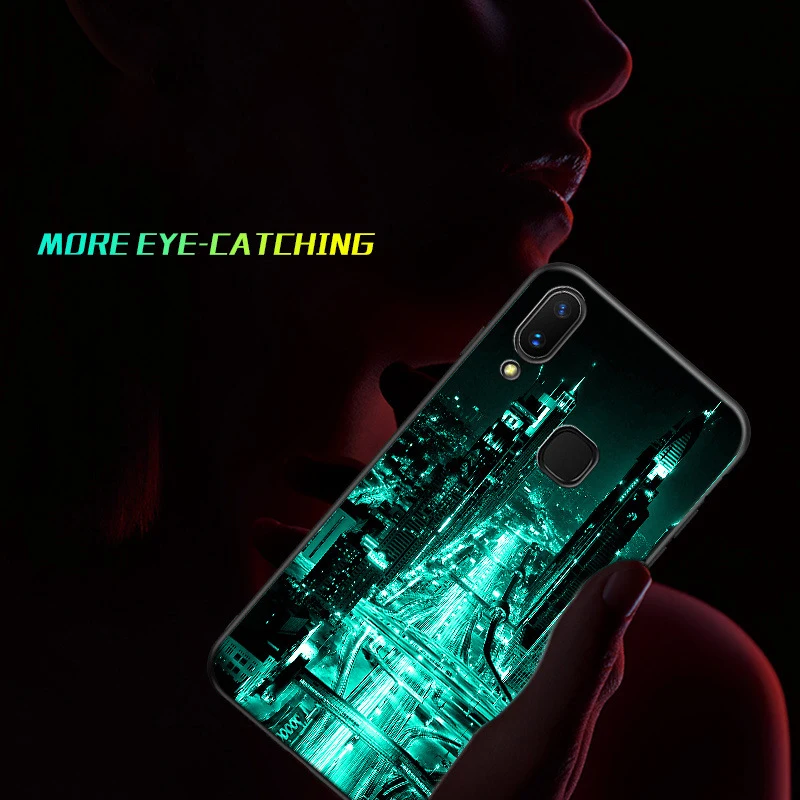 Светящийся чехол из закаленного стекла для Vivo X23 X21i X21 X20 X9 Z3i V3 Max Y97 Y93 Y85 Y83 Y79 Y75 Y71 |