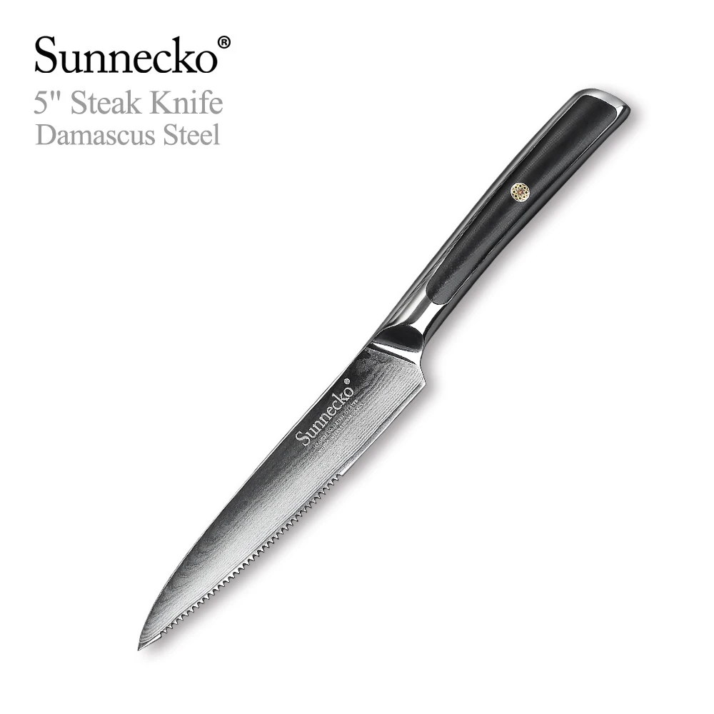 Набор японских кухонных ножей Sunnecko VG10 из дамасской стали подарочная