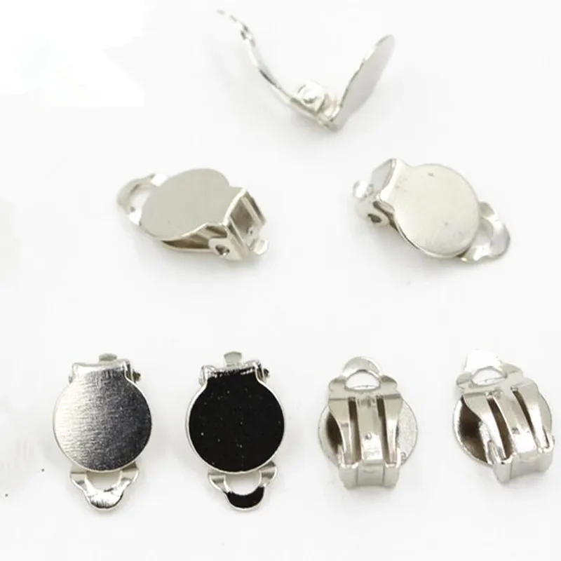 

GHRQX Ear clip No pierced Gold Silver Nickel color Jewelry Findings Wholesale 30pcs