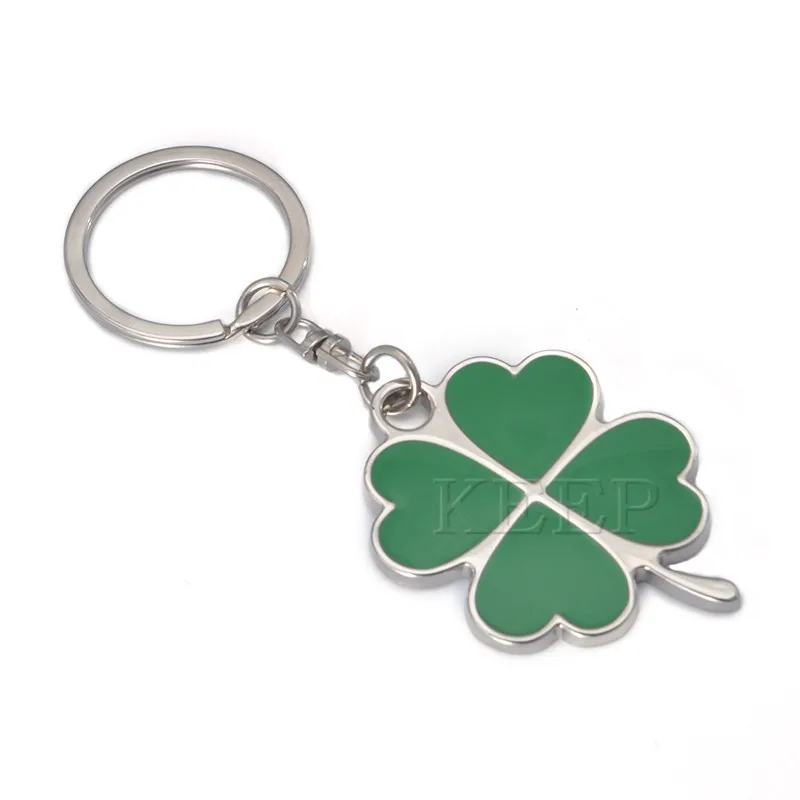 3D металла Four Leaf Clover ключей автомобиля брелок Авто Брелок держатель для Mercedes BMW Audi