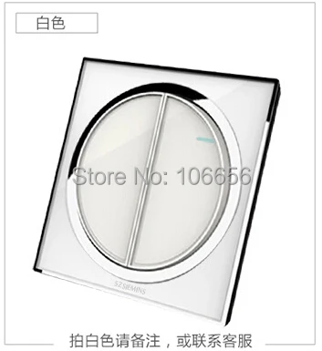 86 Тип 2 один способ управления настенный выключатель Кристалл mirrow панель круглой