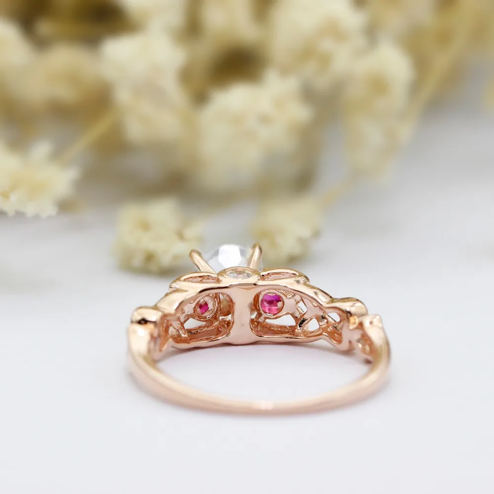 Женские обручальные кольца LASAMERO из серебра 925 пробы с натуральным бриллиантом 0