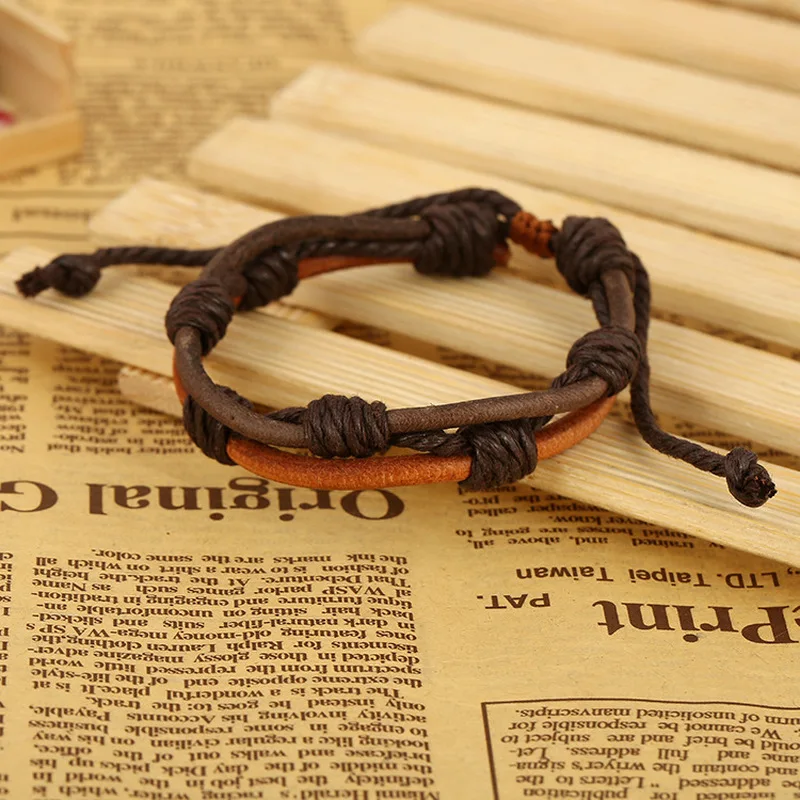 2018 модные кожаные браслеты для женщин друзей мужские плетеные веревочные