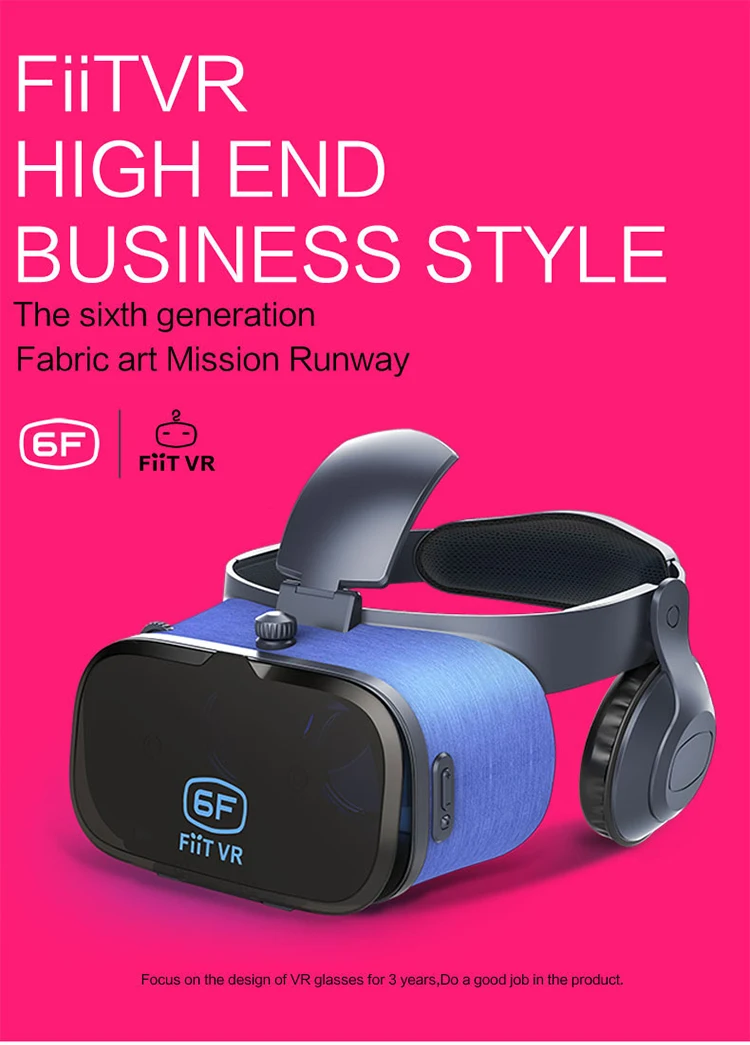 FIITVR 6F 112 FOV гарнитура виртуальной реальности очки 3D смартфон анти синие линзы
