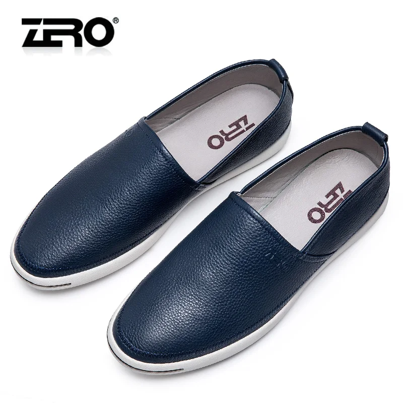 Ноль Новых Мужчин Обувь Мужчины Твердые Повседневная Натуральная Кожа Плоские