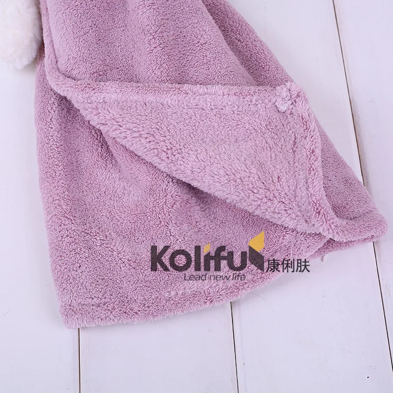 Cute Animal New Candy Colors Soft Coral Velvet Cartoon High Quality Bath Towel Be Hung Kitchen Used Wipe Washcloths KLF050 | Дом и сад