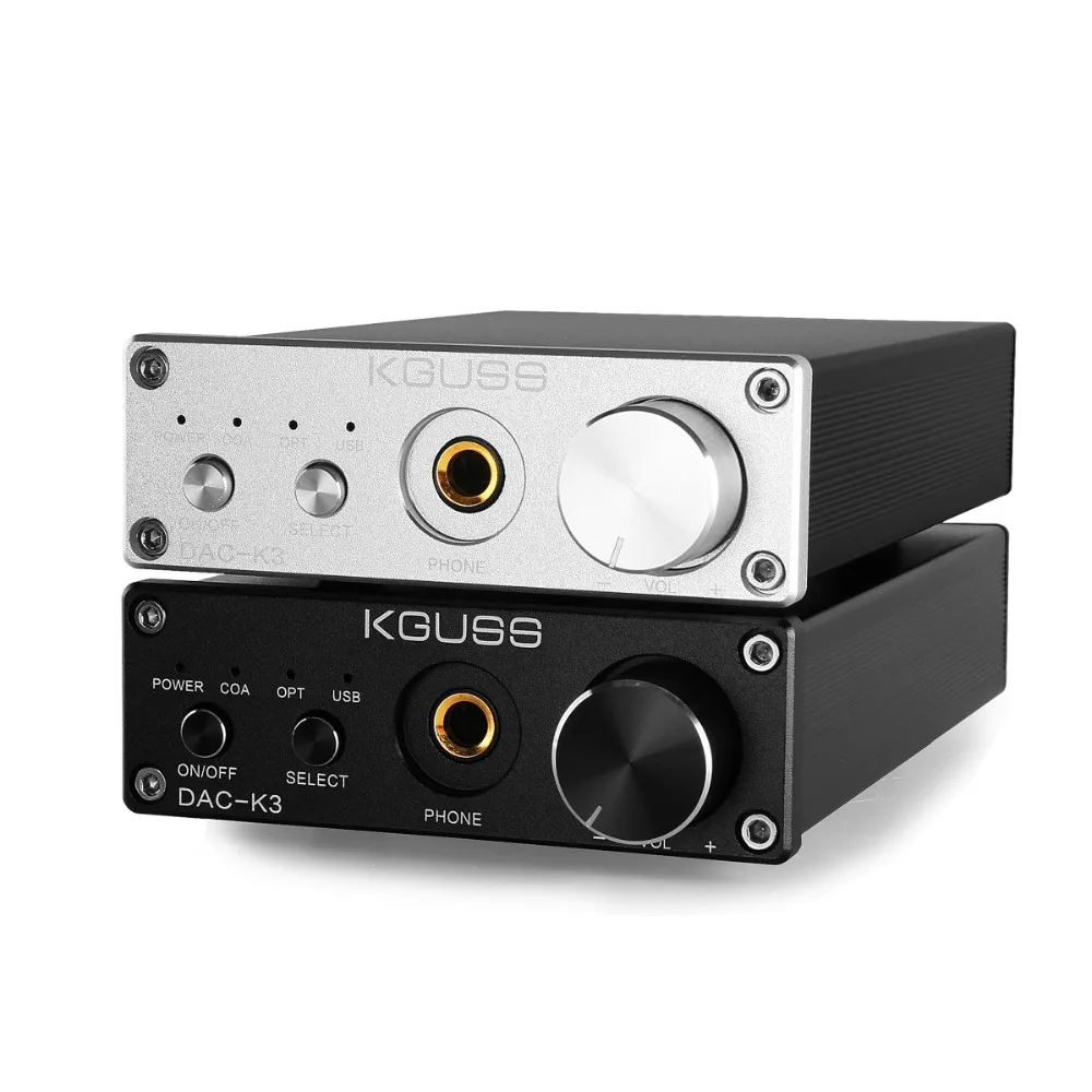 KGUSS DAC-K3 мини HiFi 2,0 цифровой аудио декодер DAC вход USB/коаксиальный/оптический выход RCA/усилитель для наушников 24 бит/96 кГц DC12V
