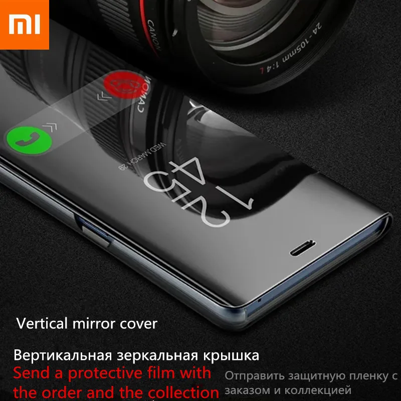 Роскошный зеркальный кожаный флип чехол для Xiaomi Redmi Note 7 6 Pro 5 Plus 6A 4 4X Чехлы mi 9 8 Lite A2