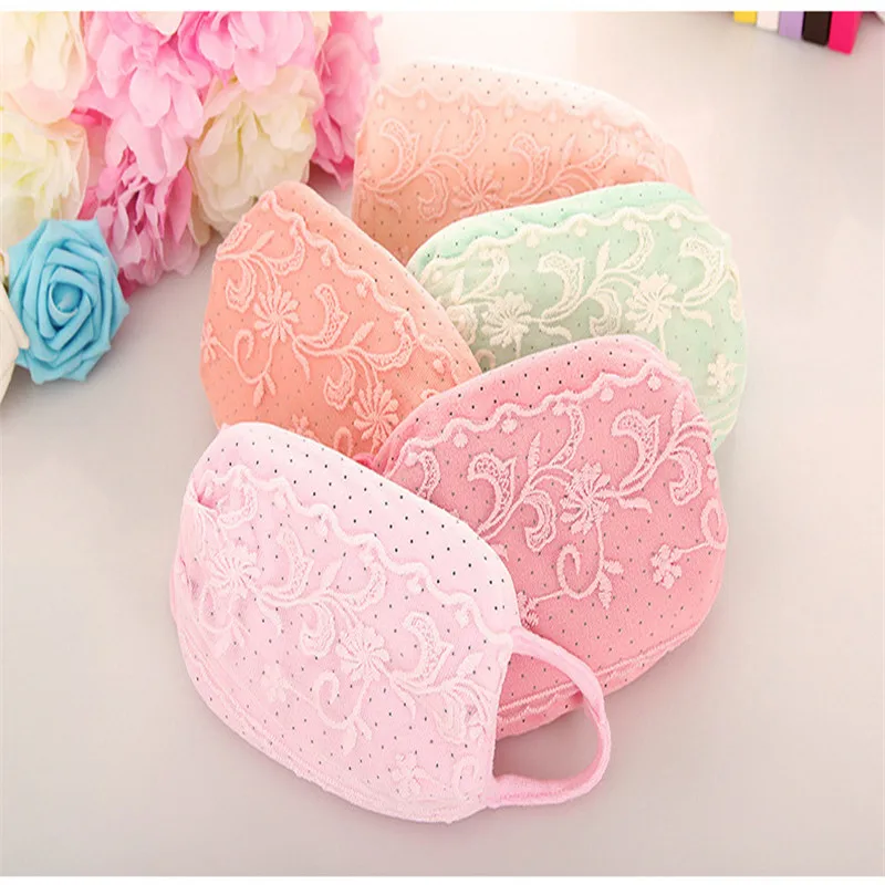 10 шт./уп. корейская мода Цветочная кружевная маленькая бархатная маска Осень зима