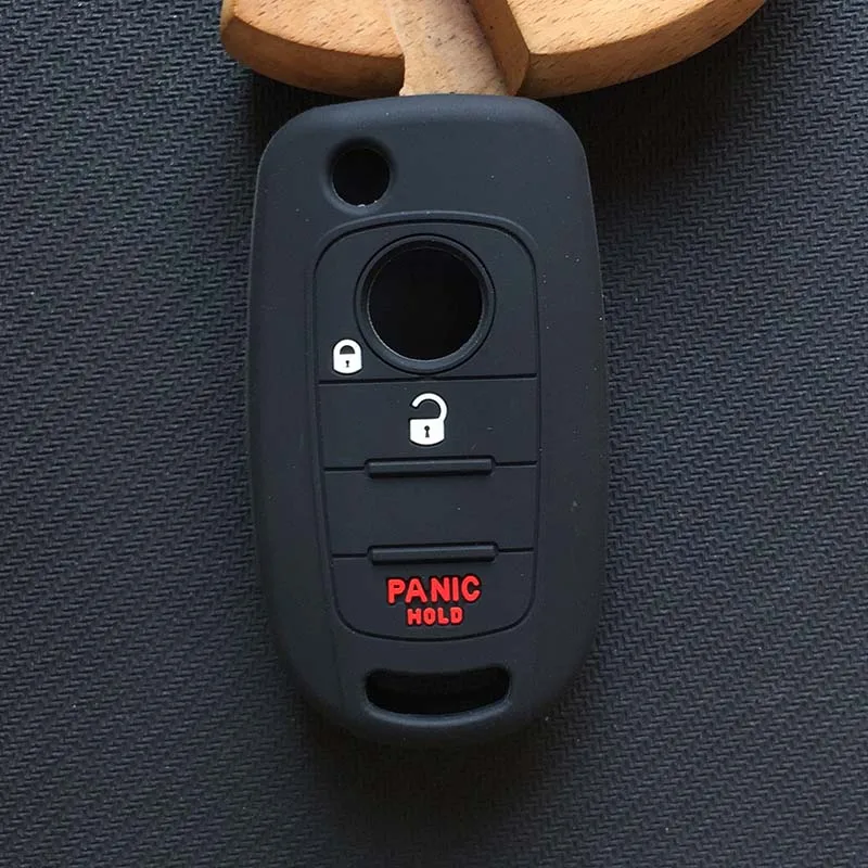 Silicone Car Key Case Cover Protector For Fiat 500X Toro Tipo Egea 3Button Remote Holder Flip Folding Dodge Neon | Автомобили и