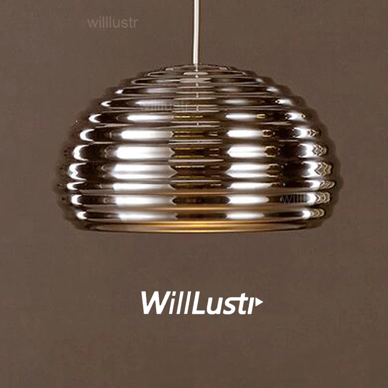 

willlustr aluminum hanging light gray silver aluminum lampshade dinning room hotel Splugen Brau pendant lamp suspension lighting