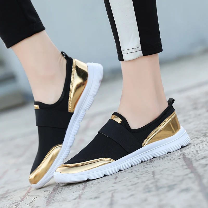 2019 Plus Size Running Shoes Women Outdoor Walking Sneakers Female Slip on Jogging Footwear Sapatos Mulher Zapatos Mujer |