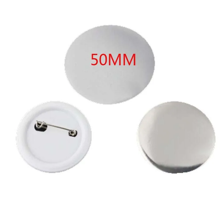 50MM 100 шт./компл. Пластик пустой значок кнопки Запчасти расходные материалы для одежды значок кнопки материалы для поделок DIY 25/32/37/44/50/56/58/75 мм - Цвет: 50MM