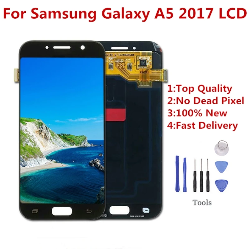 A520f ЖК дисплей для samsung Galaxy A5 2017 A520 SM A520F Дисплей планшета Сенсорный экран a5
