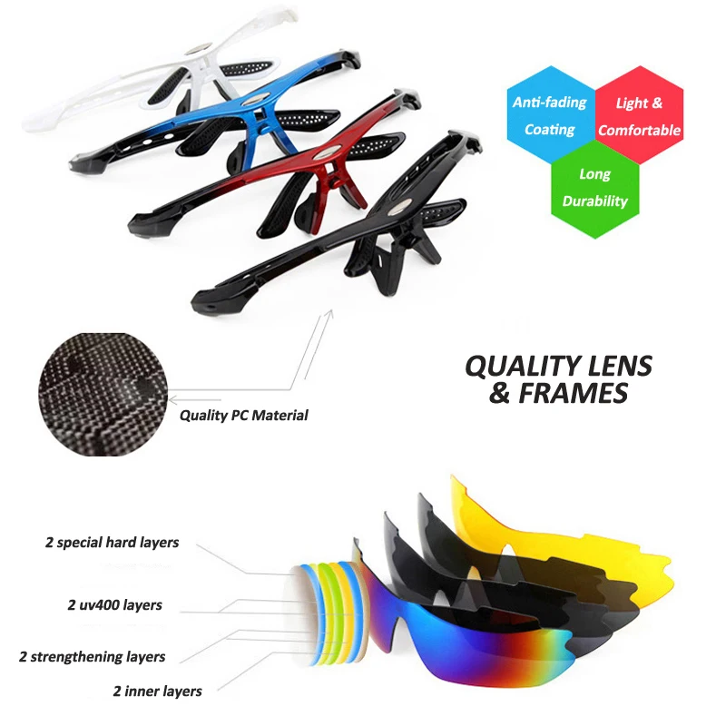 Мужские и женские солнцезащитные очки для езды на велосипеде ветрозащитные UV400
