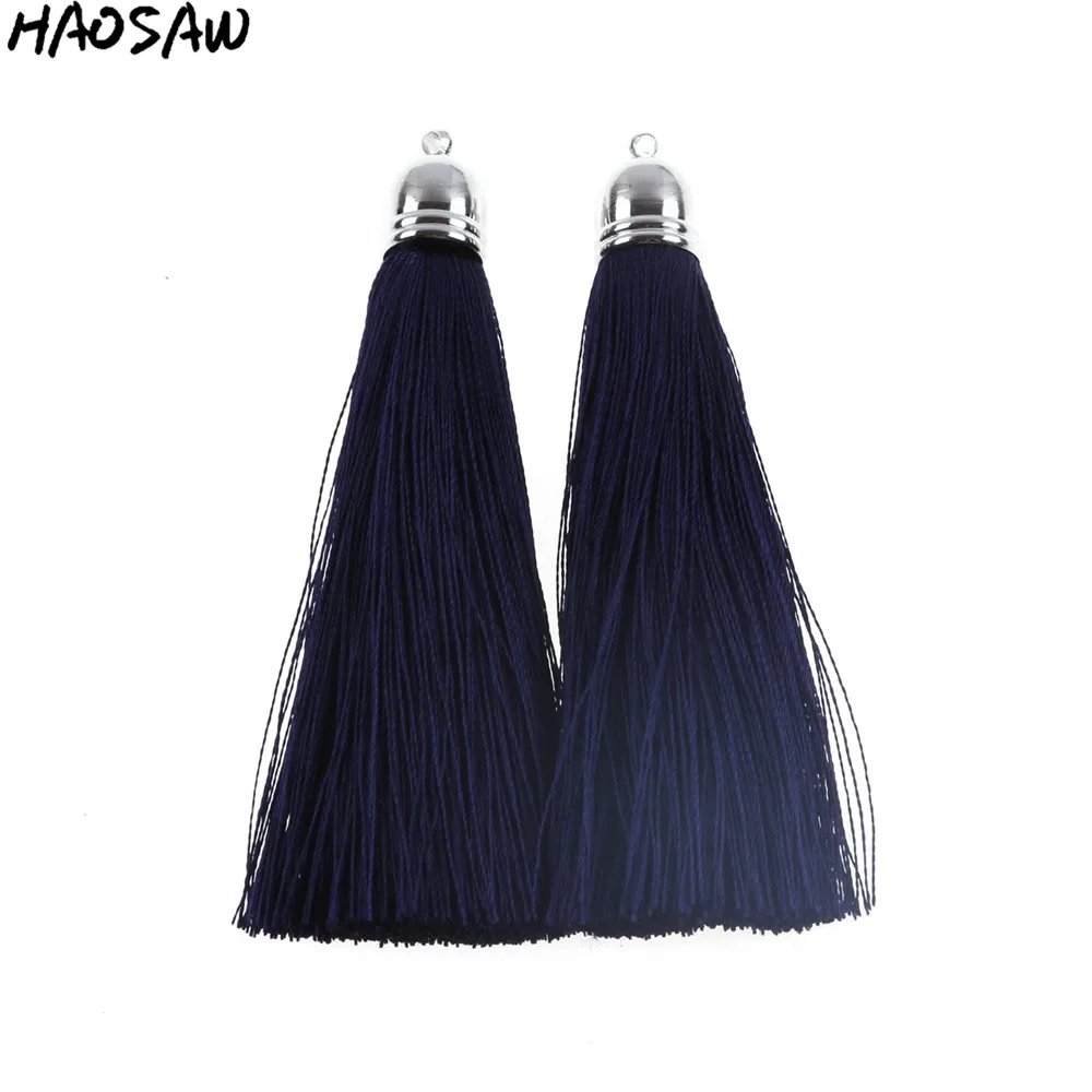 8CM 5Pcs/Lot With Rhodium Caps Tassels Pendant For Women DIY Earrings Tassel/Silk Jewelry/Jewelry Findings/Handmade Accessories | Украшения