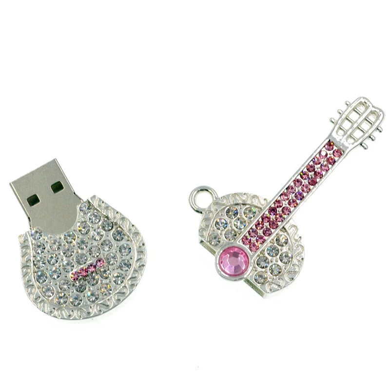 JASTER гитара USB флэш-накопитель алмаз/Ювелирная скрипка ручка привода 8 ГБ 16 ГБ 32 ГБ U диск с брелком флешки