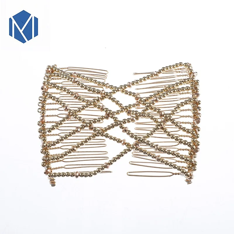 Винтажные жемчужные расчески M MISM двойные волшебные металлические гребни-зажимы для волос для женщин, аксессуары для украшений.