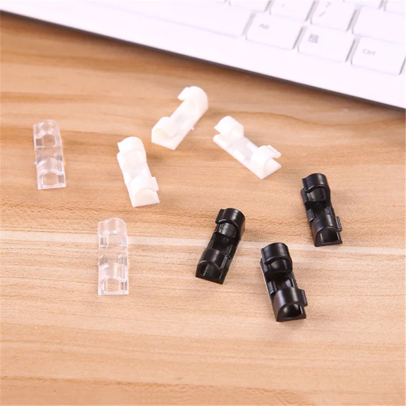 SIANCS 20PCS Clip Cable Winder Bobbin clamp protector USB Ties Organizer Wire Cord Fixer Holder Management | Электроника