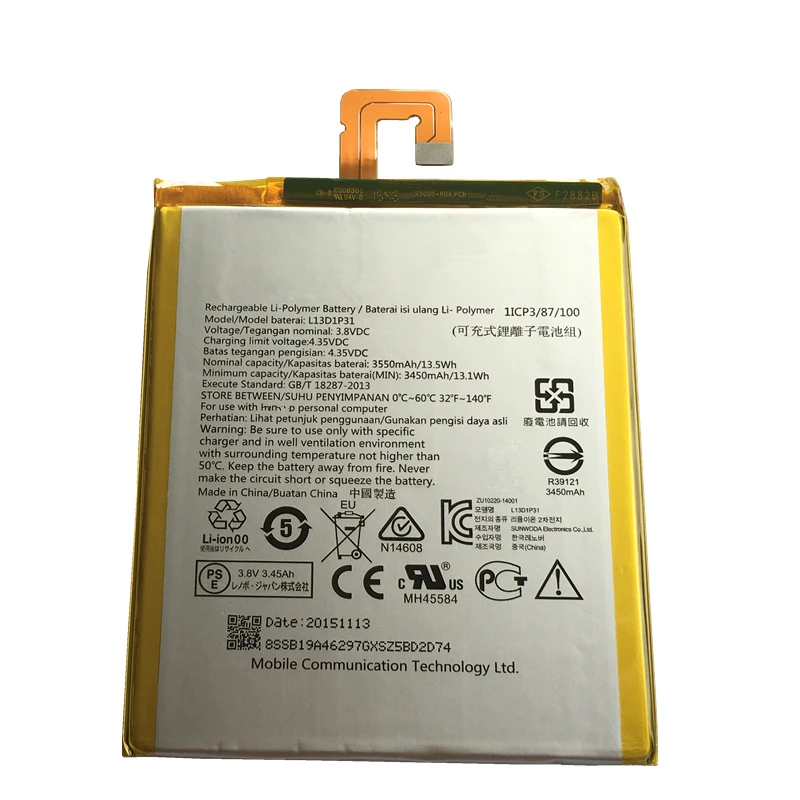 L13D1P31 планшетный Аккумулятор для Lenovo Pad A3500 S5000 F/H tab 2 A7 10F/20F/30TC/60HC 3550mAh сменные
