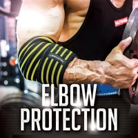 elastic elbow brace support wraps bandage breathable barbell weigtlifting elbow arm support brace protection sleeve protector