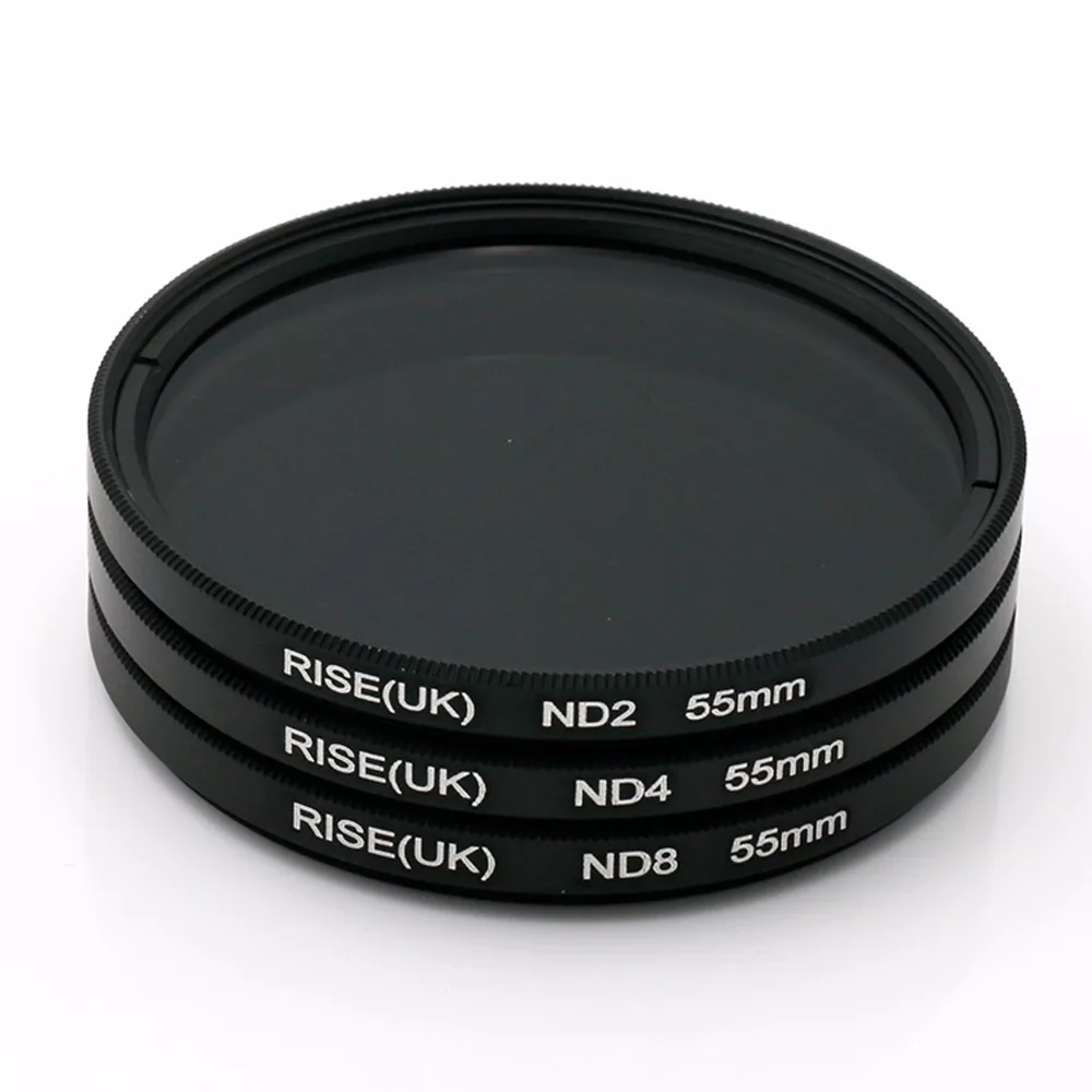 RISE (UK) 55 мм набор фильтров нейтральной плотности для объектива ND2 ND4 ND8 ND 2 4 8 Nikon Canon
