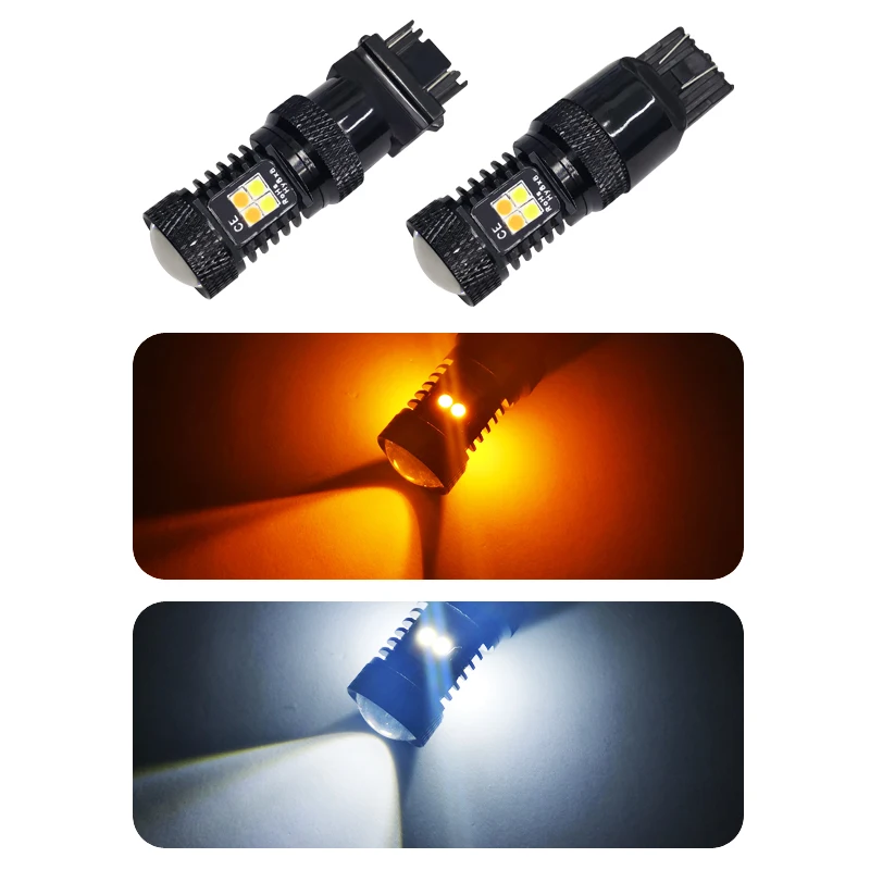 

2 pcs *Perfect led bright led light tail lamp 3157 7443 1157 3030 16 smd automotive light bulb 12V canbus no error