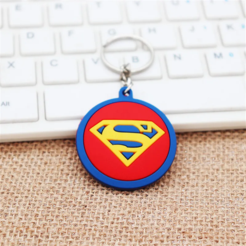 PVC Amine Cartoon Keychain Kids Child Gifts 5cm Size Cute KT Stitch Totoro and Hero Silicone Keyring Women Bag Car Keyholder | Украшения и