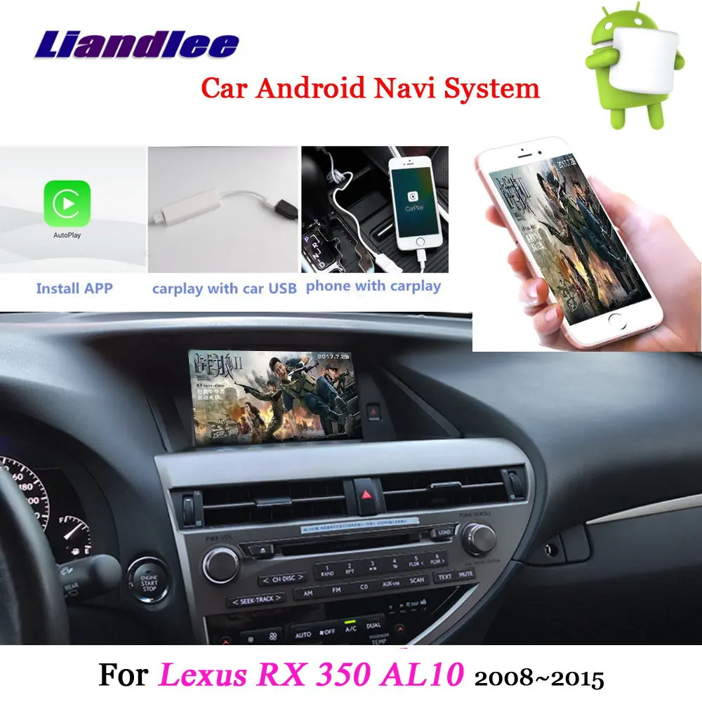 Liandlee автомобильная система Android для Lexus RX 350 RX350 AL10 2008~ Радио Стерео Carplay gps Wifi Navi карта навигация Мультимедиа - Цвет: Carply