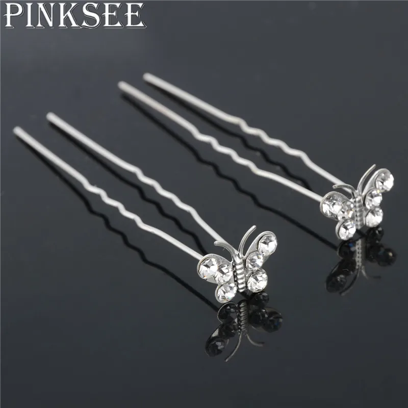 20 шт./партия заколки бабочки для волос|butterfly hair pins|wedding bridalhair pins |